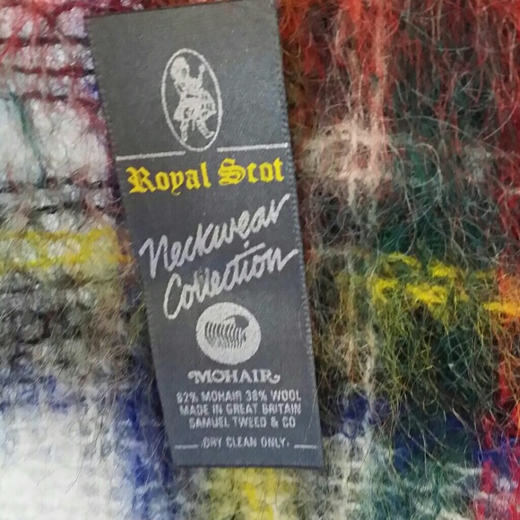 Royal Scot Mohair/Wool Plaid Scarf - Picture 2 of 3